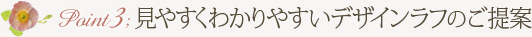 Point3 見やすくわかりやすいデザインラフのご提案